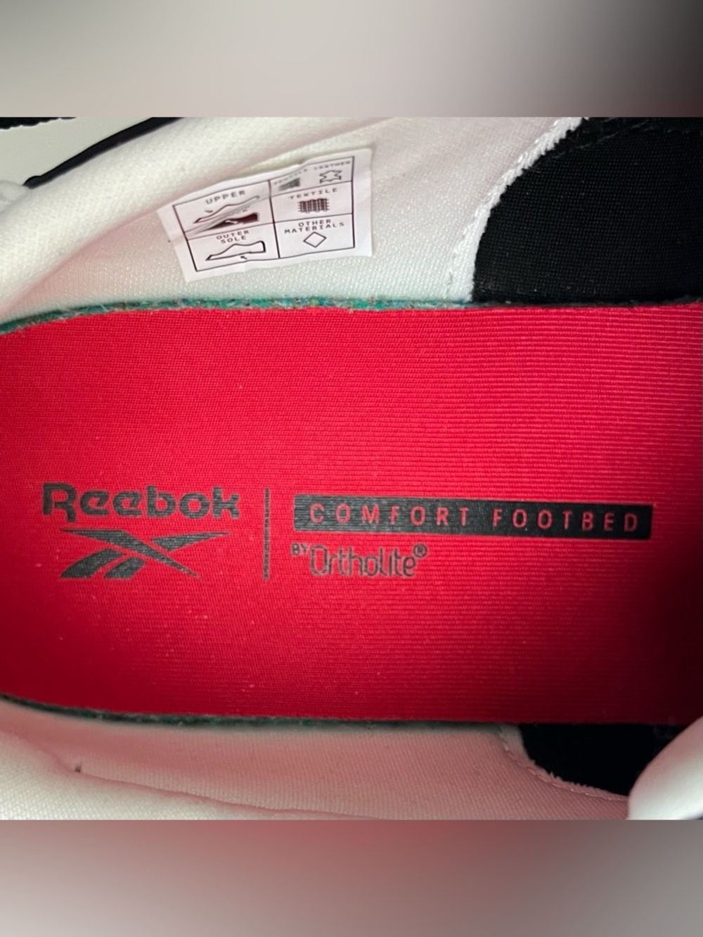 Reebok Women's Fiori Sneakers 8.5 Black Suede Nylon Retro OrthoLite Comfort - Picture 6 of 9